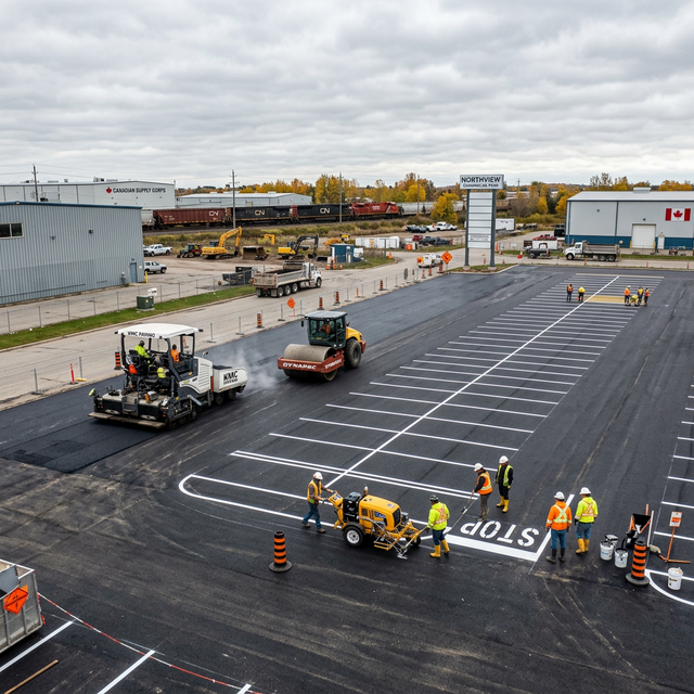 Commercial parking lot paving Mississauga Ontario